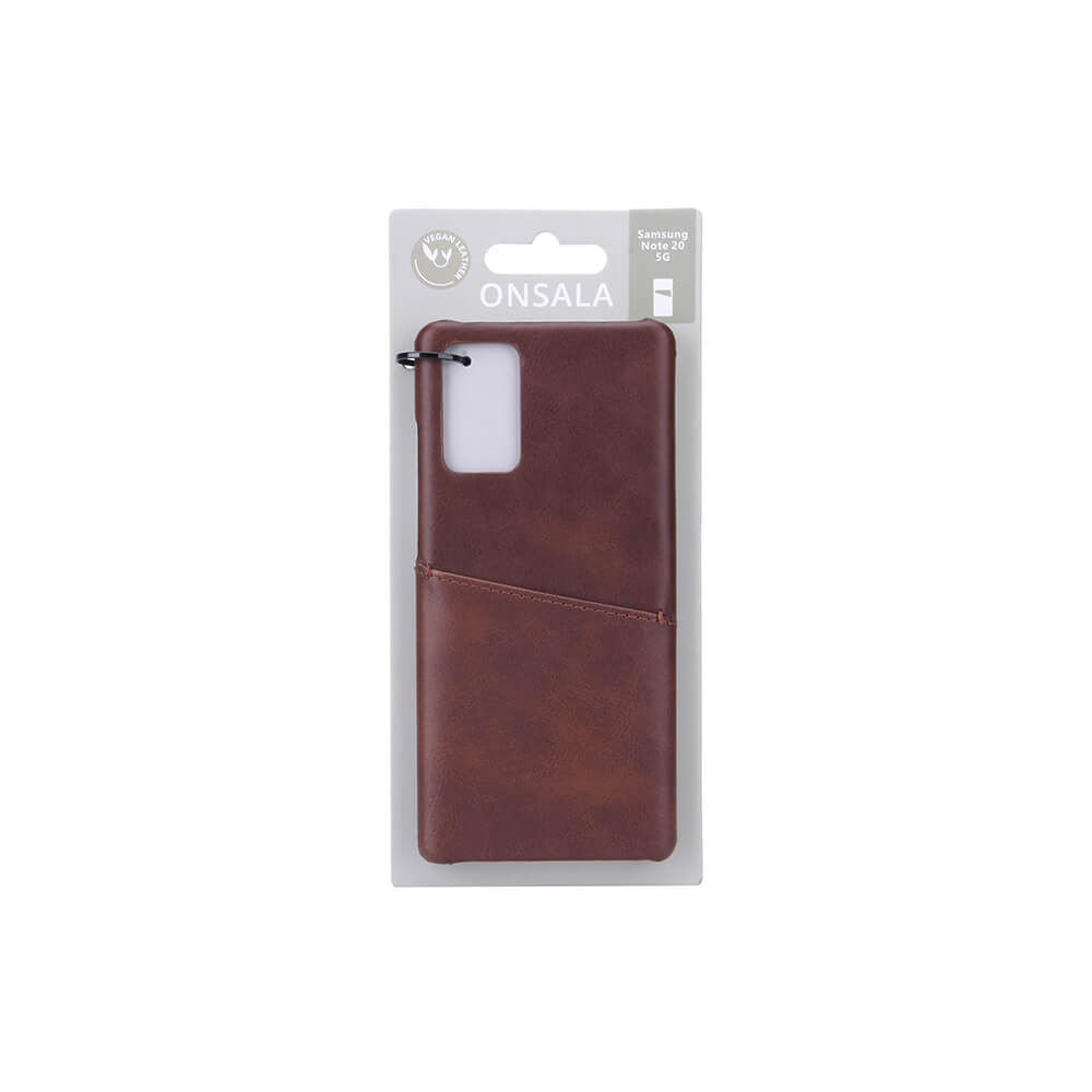 Onsala ONSALA Samsung Galaxy Note 20 Skal Kortfack Brun