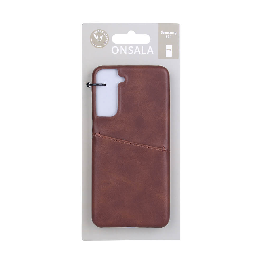 Onsala ONSALA Samsung Galaxy S21 Skal Kortfack Brun