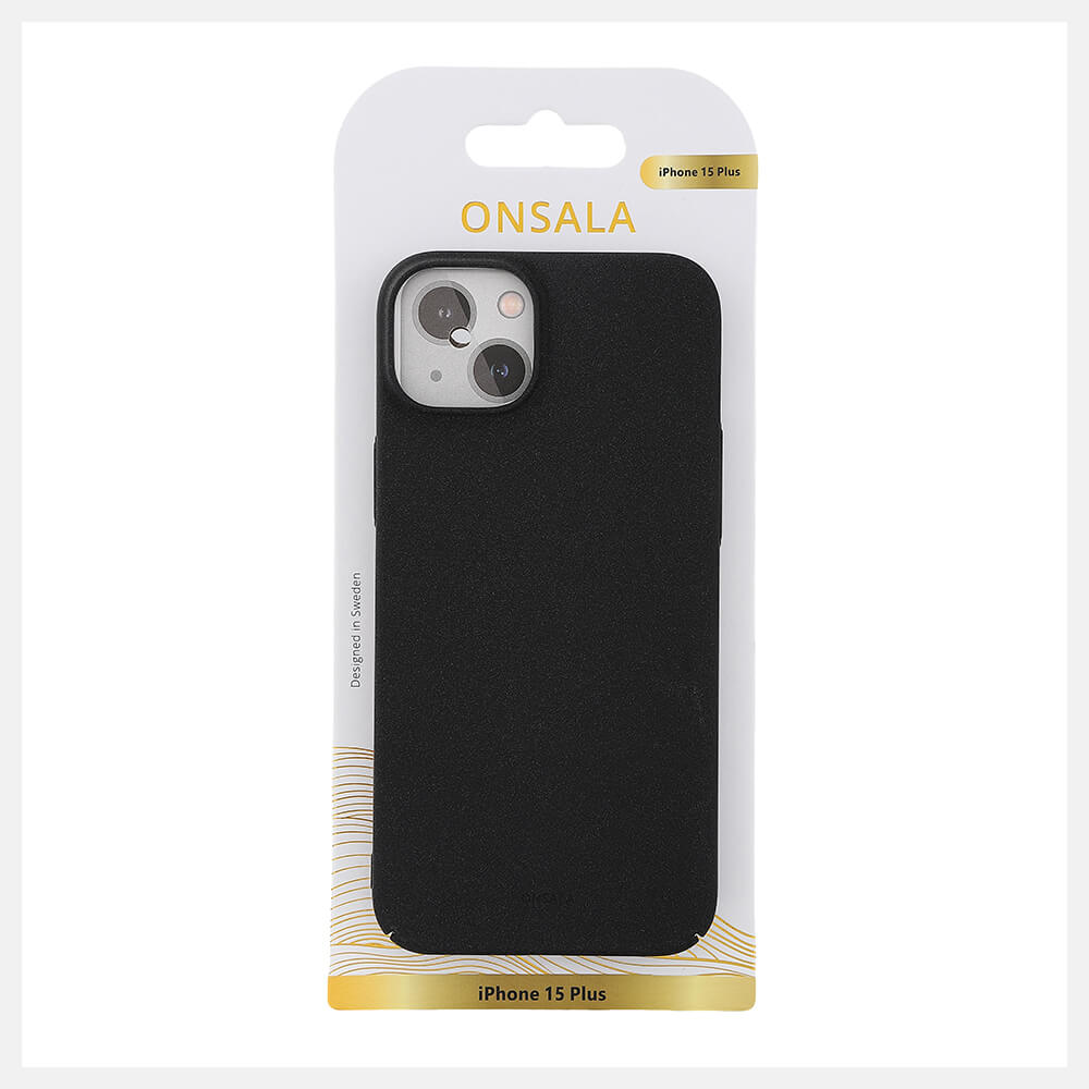 Onsala ONSALA iPhone 15 Plus Skal Ultraslim Sand Burst Svart