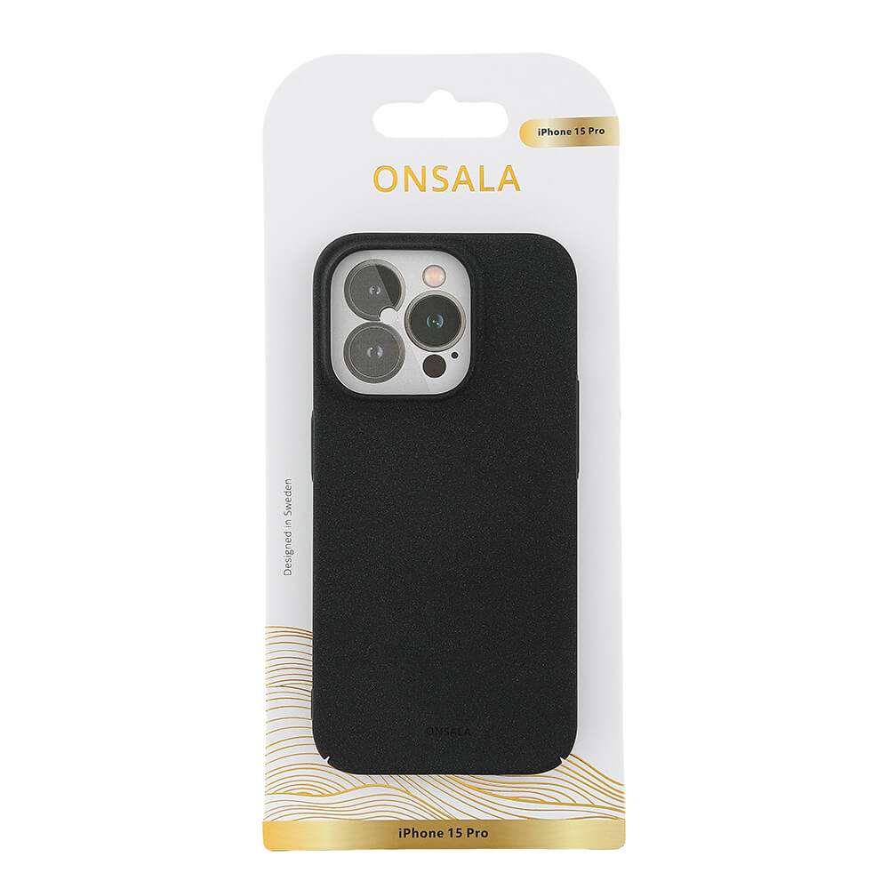 Onsala ONSALA iPhone 15 Pro Skal Ultraslim Sand Burst Svart