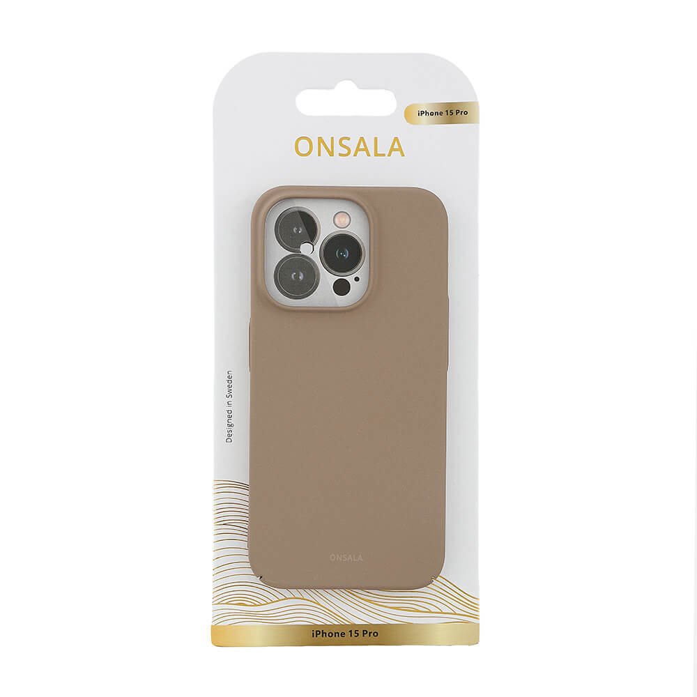 Onsala ONSALA iPhone 15 Pro Skal Ultraslim Sand Burst Beige