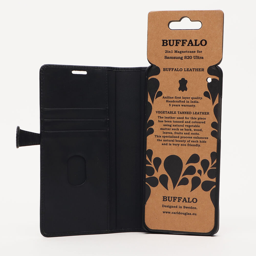 Buffalo Buffalo Samsung Galaxy S20 Ultra Fodral 2in1 Äkta Läder Svart