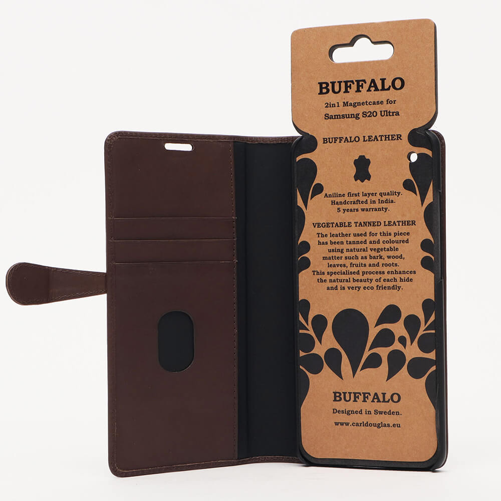 Buffalo Buffalo Samsung Galaxy S20 Ultra Fodral 2in1 Äkta Läder Brun
