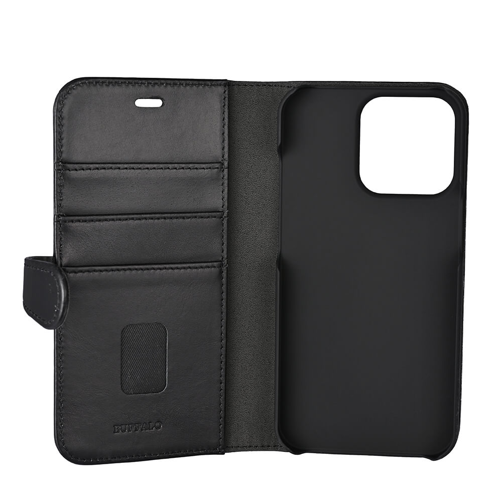 Buffalo Buffalo iPhone 13 Pro Fodral 2in1 Äkta Läder Svart