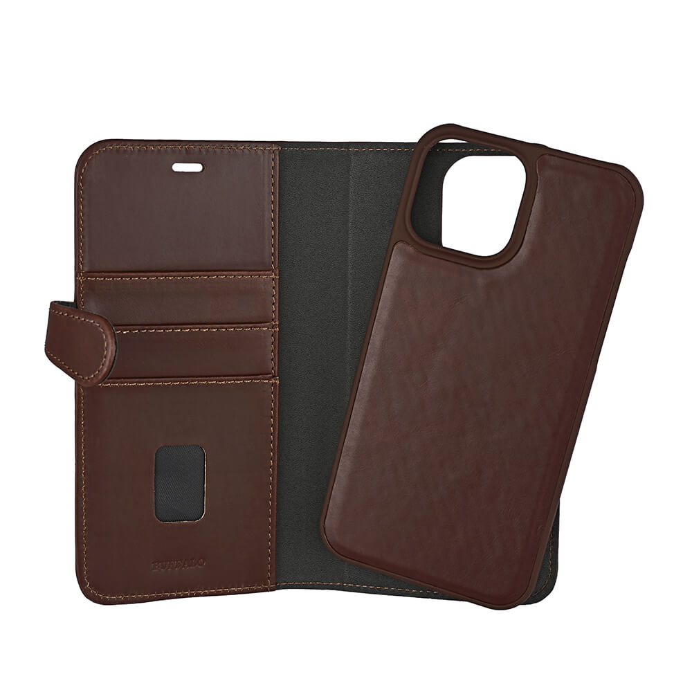 Buffalo Buffalo iPhone 13 Pro Max Fodral 2in1 Äkta Läder Brun