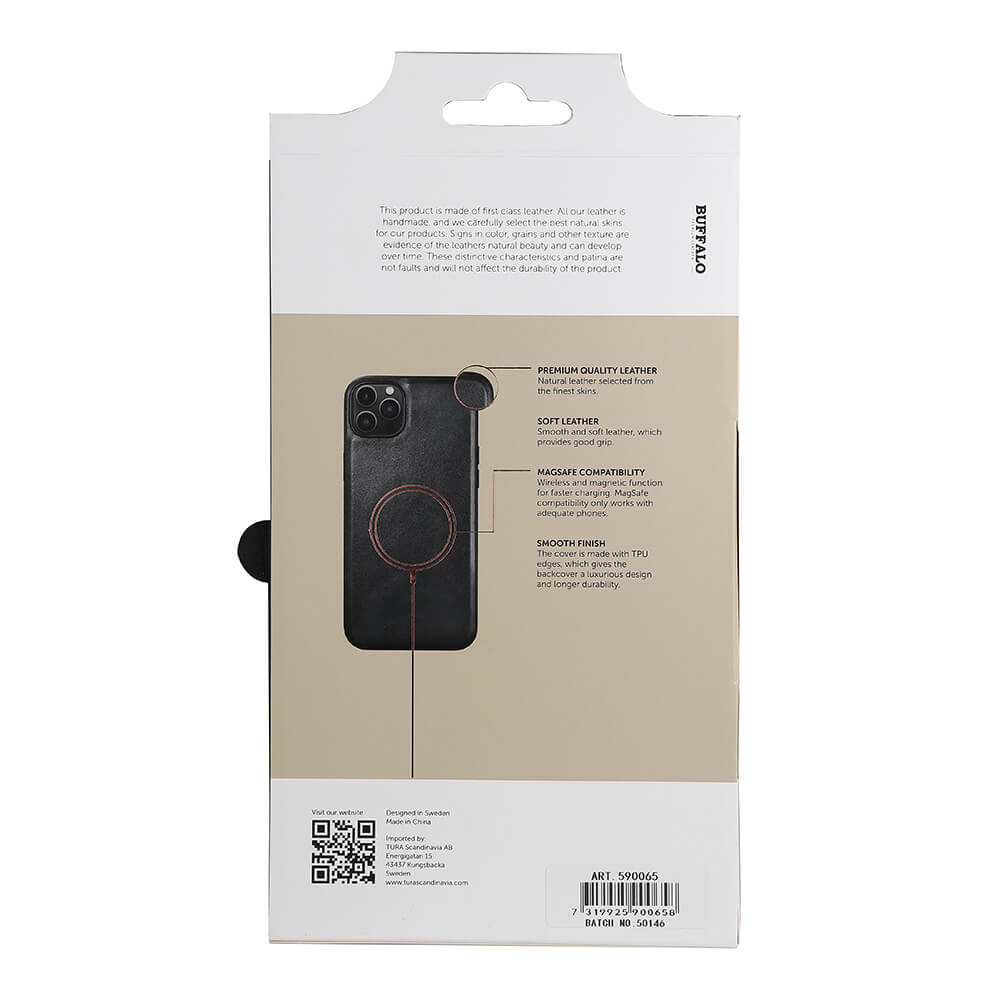 Buffalo Buffalo iPhone 14 Plus Skal MagSeries Läder Svart