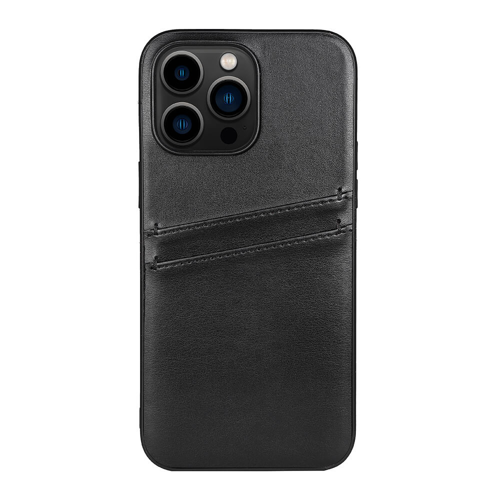 Buffalo Buffalo iPhone 14 Pro Max Skal Läder Med 2 Kortfack Svart