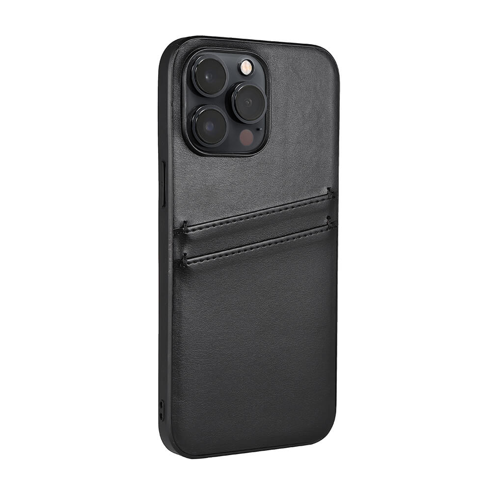 Buffalo Buffalo iPhone 14 Pro Max Skal Läder Med 2 Kortfack Svart