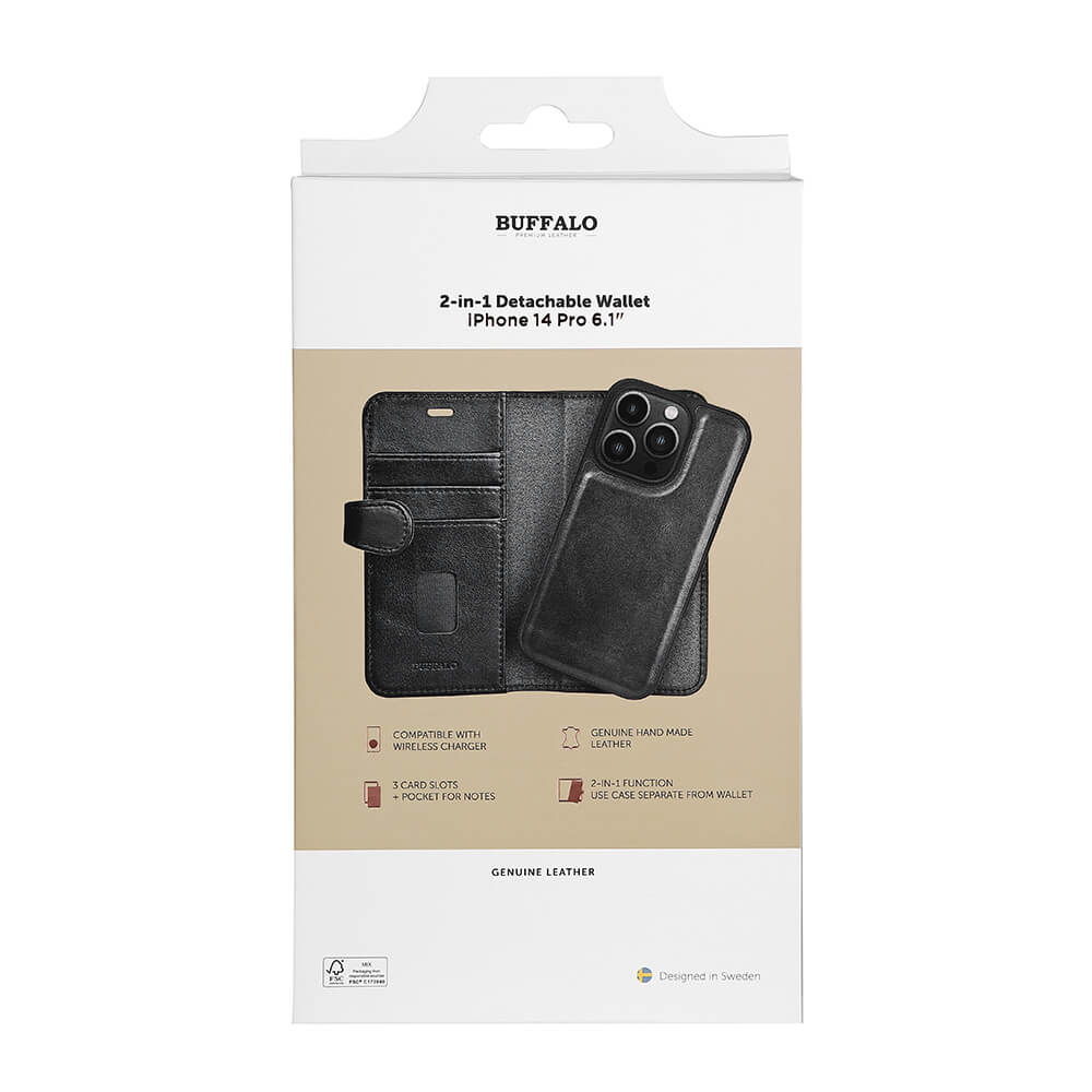 Buffalo Buffalo iPhone 14 Pro Fodral 2in1 Magnet / Skal Svart