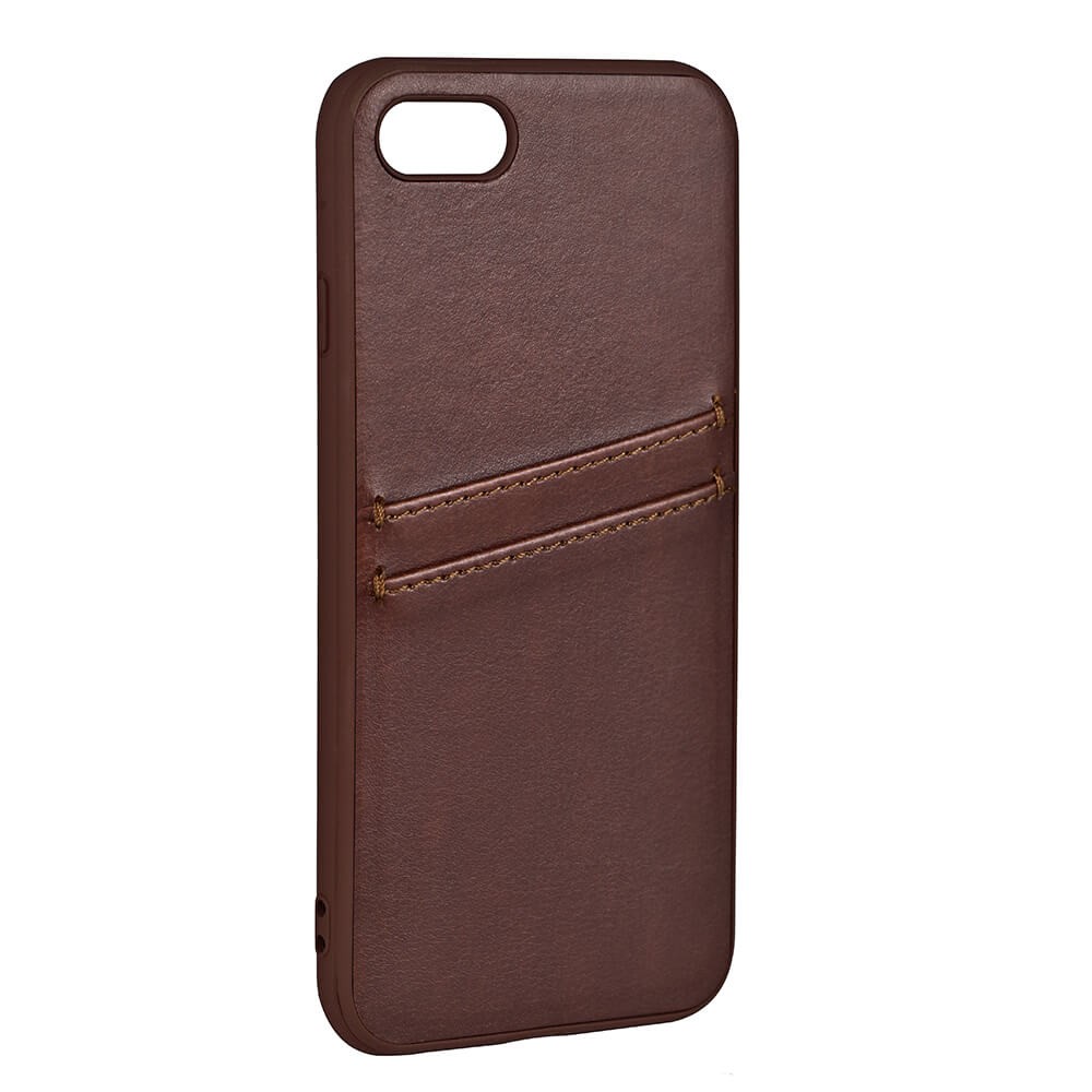 Buffalo Buffalo iPhone 7/8/SE Skal Läder Med 2 Kortfack Brun