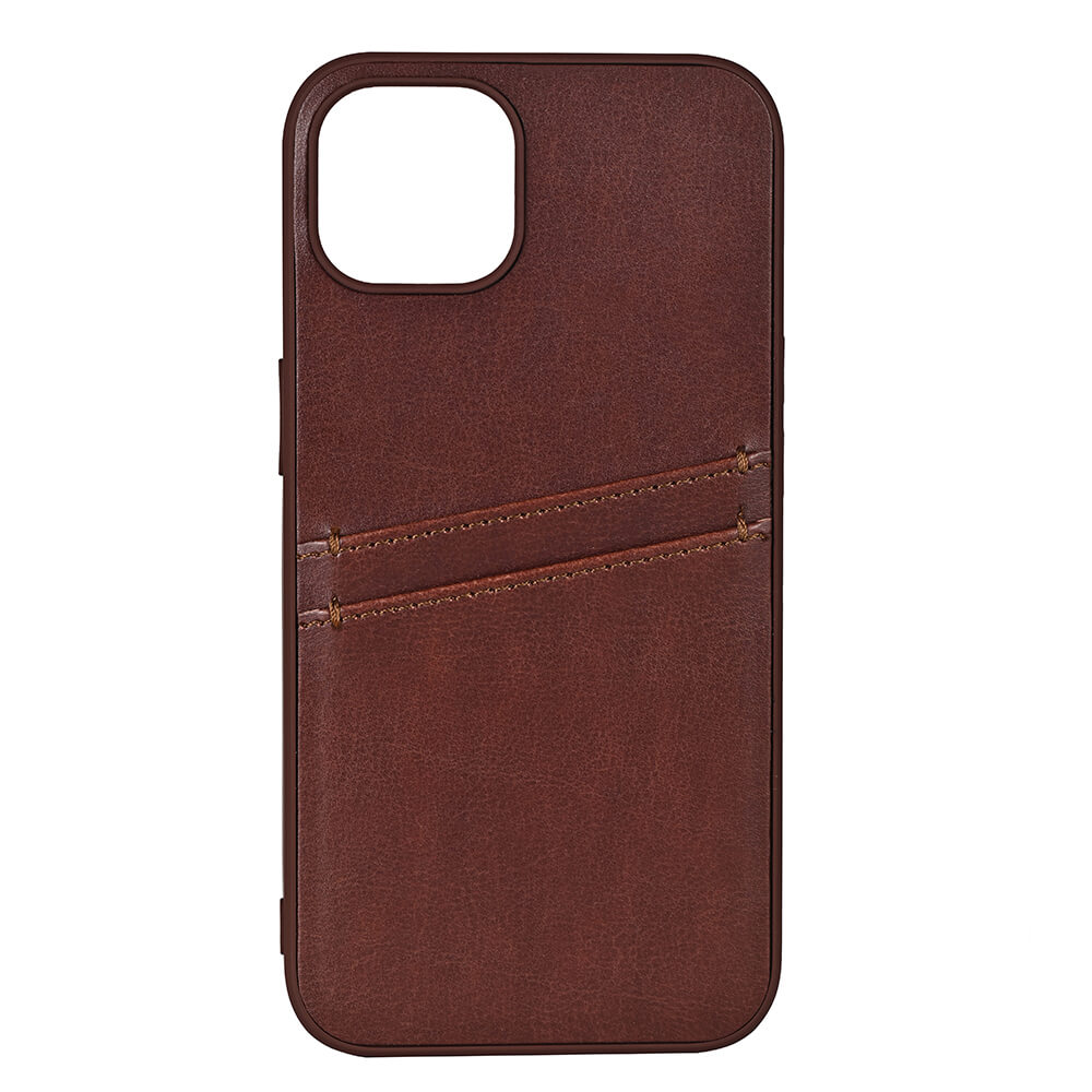 Buffalo Buffalo iPhone 12 / 12 Pro Skal Läder Med 2 Kortfack Brun