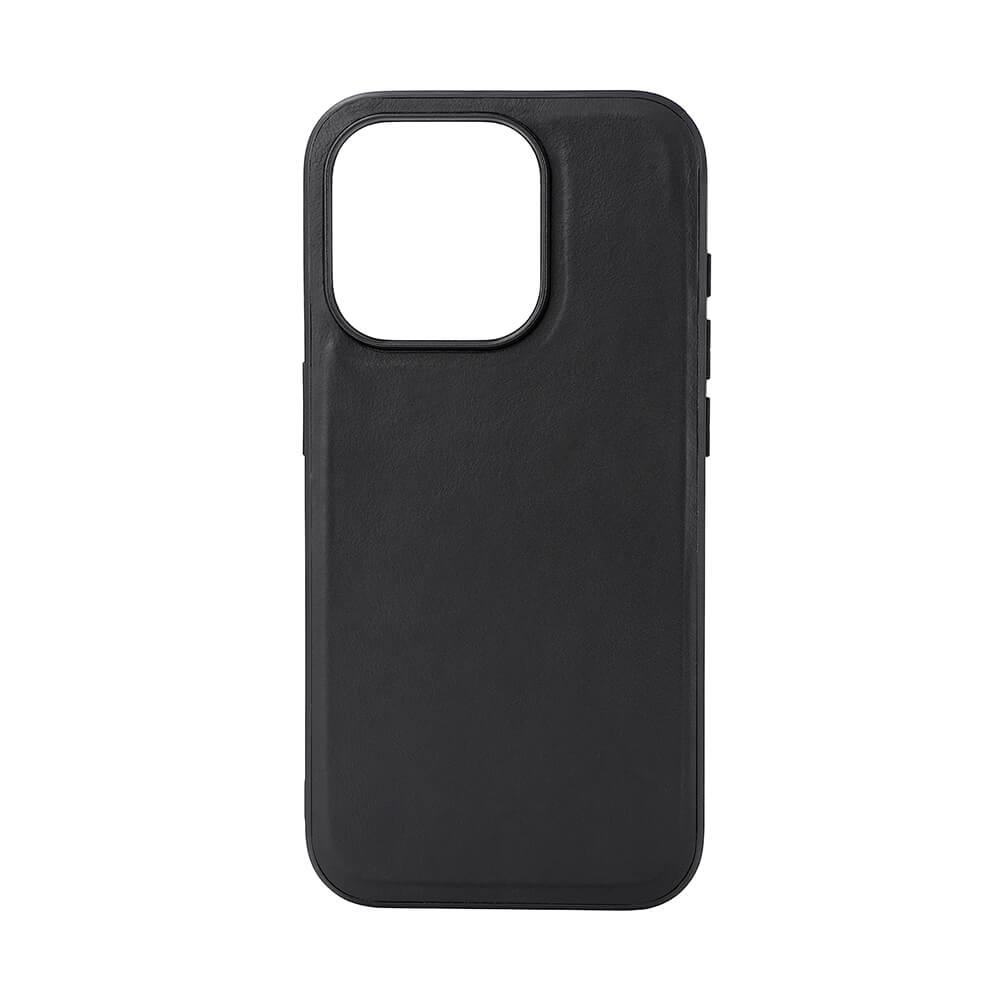 Buffalo Buffalo iPhone 15 Pro Skal MagSafe Äkta Läder Svart
