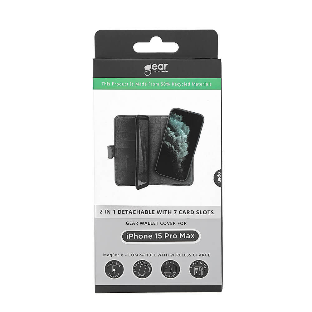 Gear GEAR iPhone 15 Pro Max 2in1 MagSafe Magnet Fodral / Skal Flerfack Svart