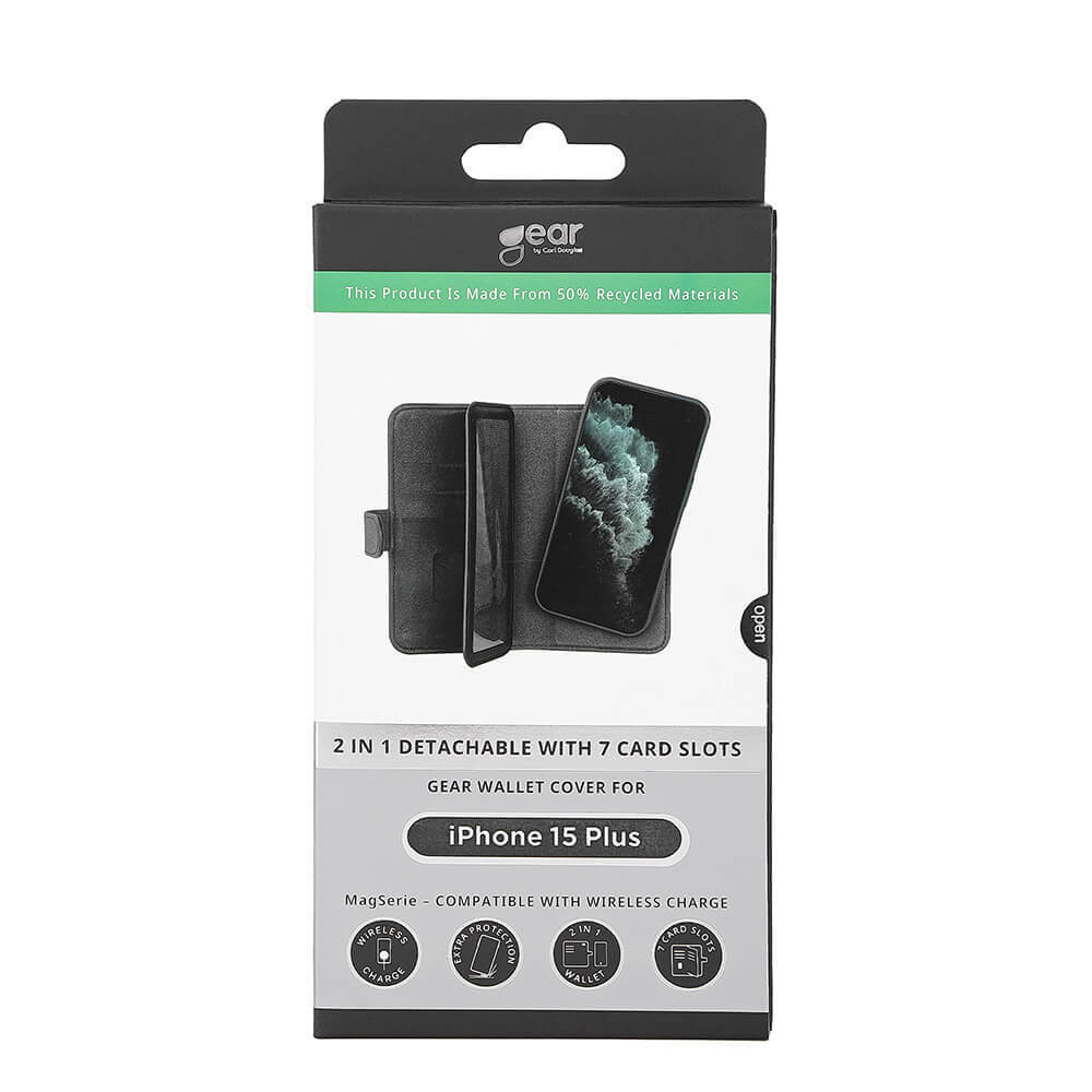 Gear GEAR iPhone 15 Plus 2in1 MagSafe Magnet Fodral / Skal Flerfack Svart