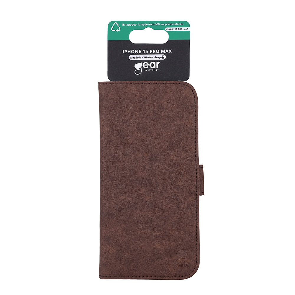 Gear GEAR iPhone 15 Pro Max Fodral MagSafe Läder Brun