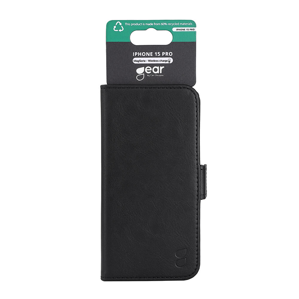 Gear GEAR iPhone 15 Pro Fodral MagSafe Läder Svart