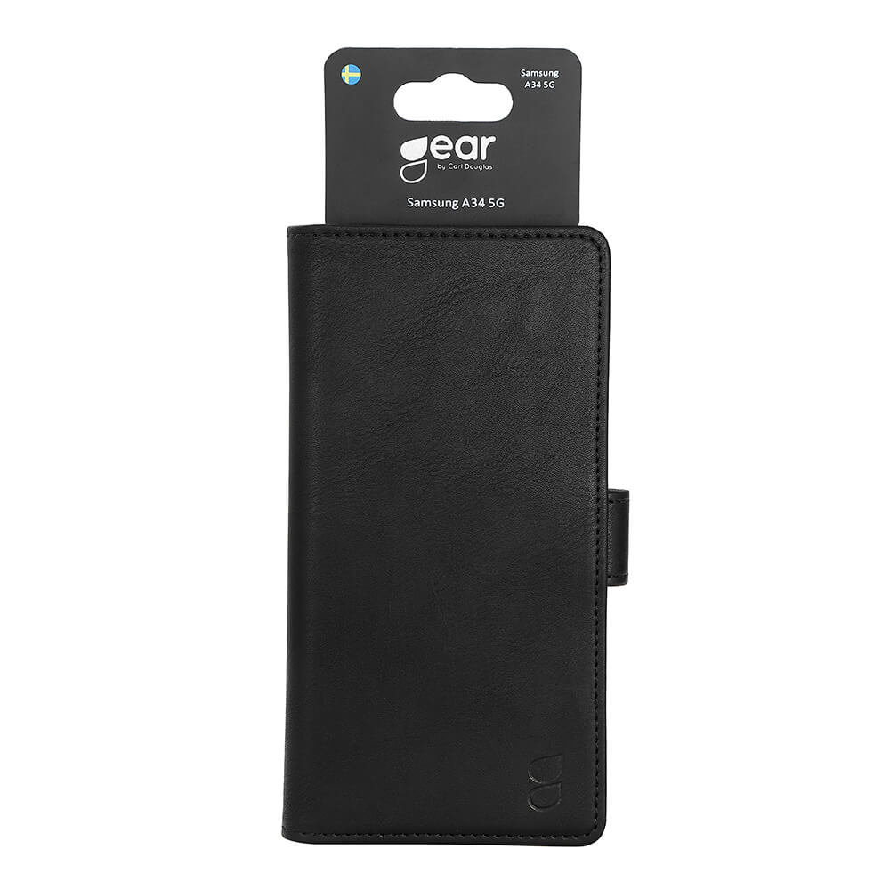Gear GEAR Galaxy A34 5G Mobilfodral Läder Svart
