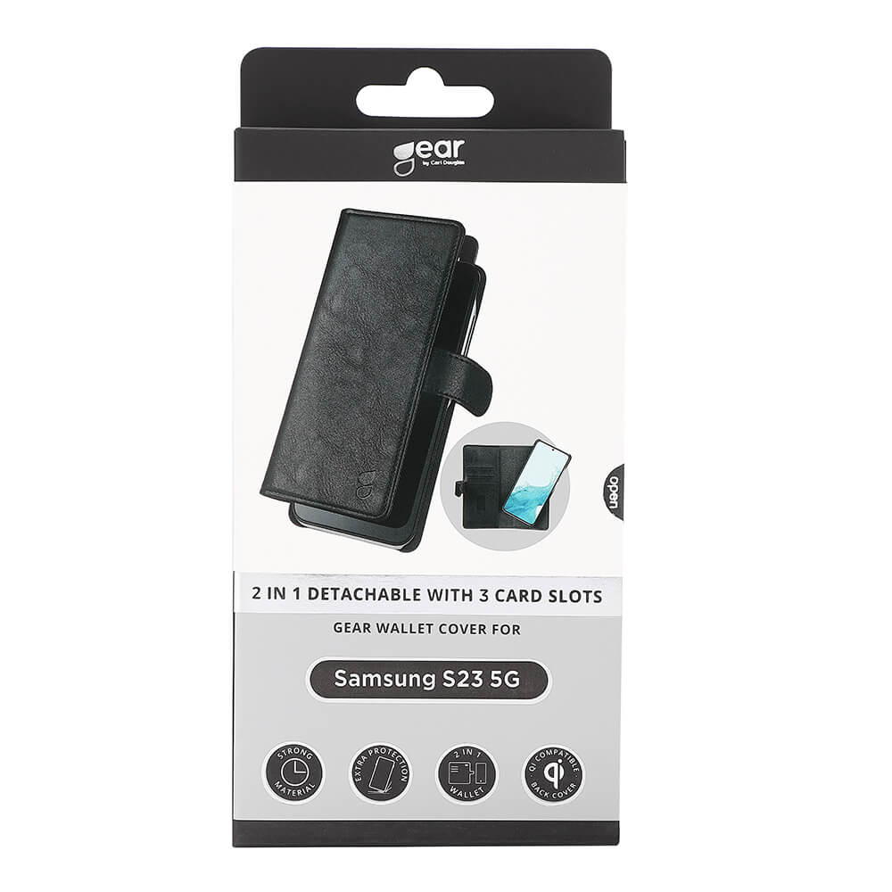 Gear GEAR Samsung Galaxy S23 2in1 Magnet Fodral / Skal Svart