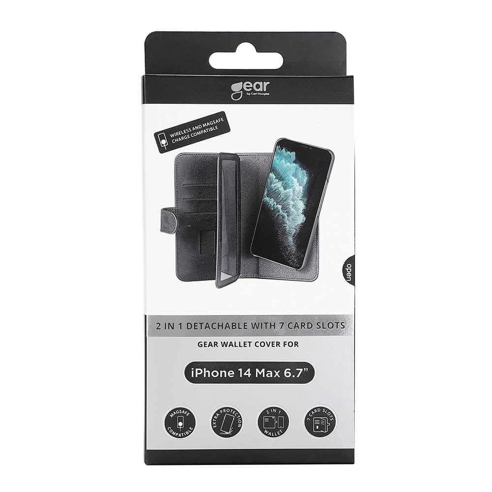 Gear GEAR iPhone 14 Plus Fodral Flerfack 2in1 Magnet MagSafe Svart