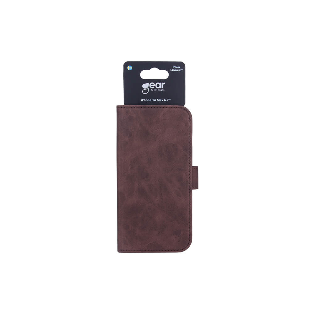 Gear GEAR iPhone 14 Plus Fodral Läder Brun