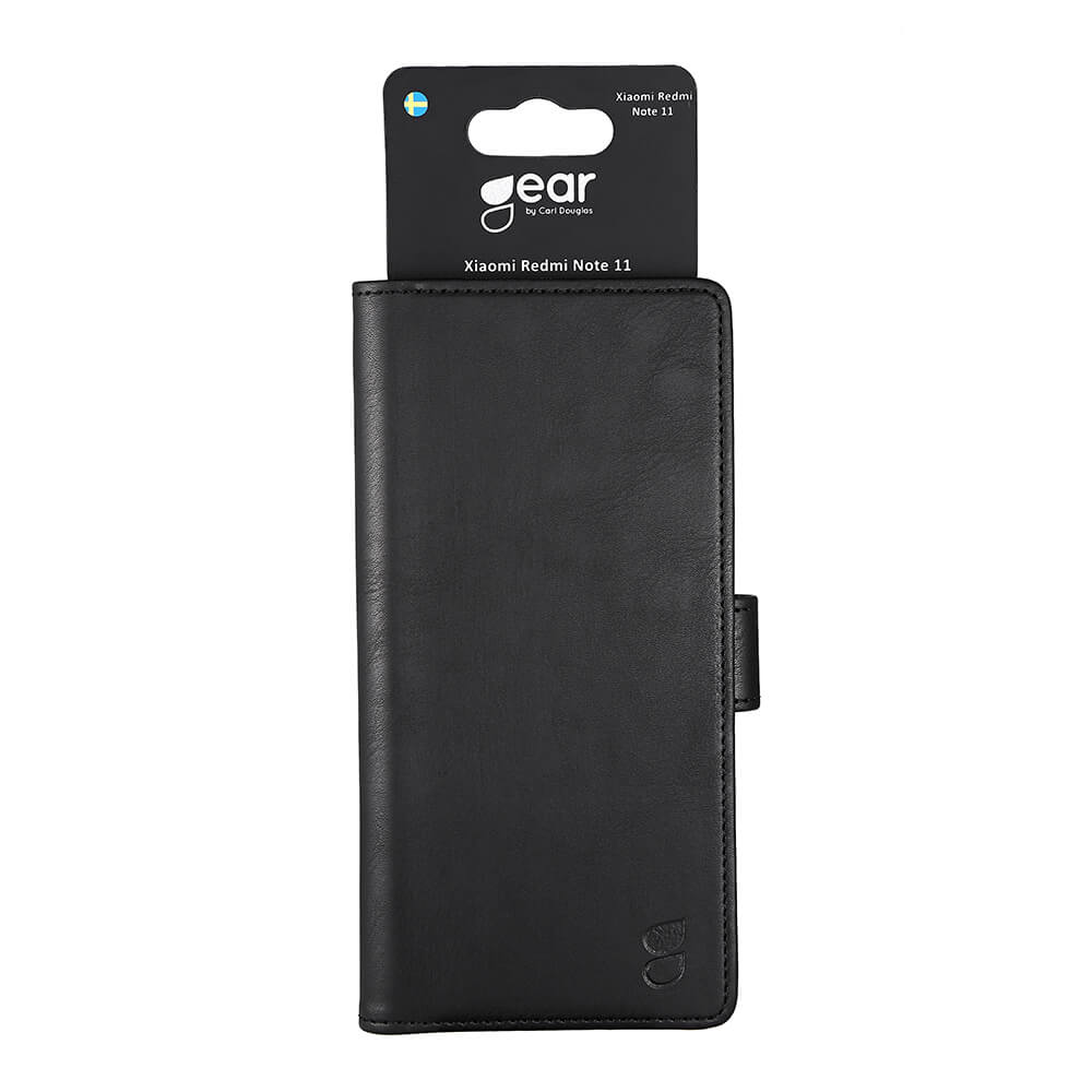 Gear GEAR Xiaomi Redmi Note 11 Fodral Läder Svart