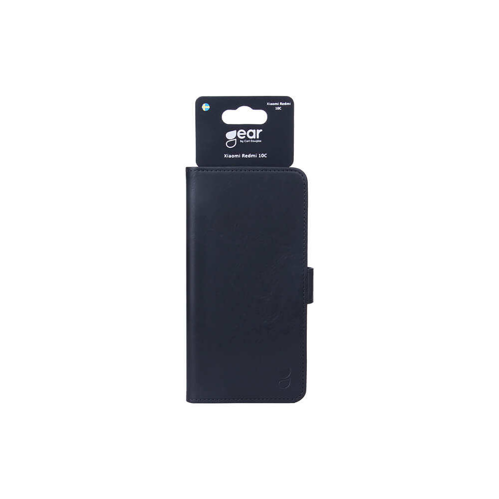 Gear GEAR Xiaomi Redmi 10C Fodral Läder Svart