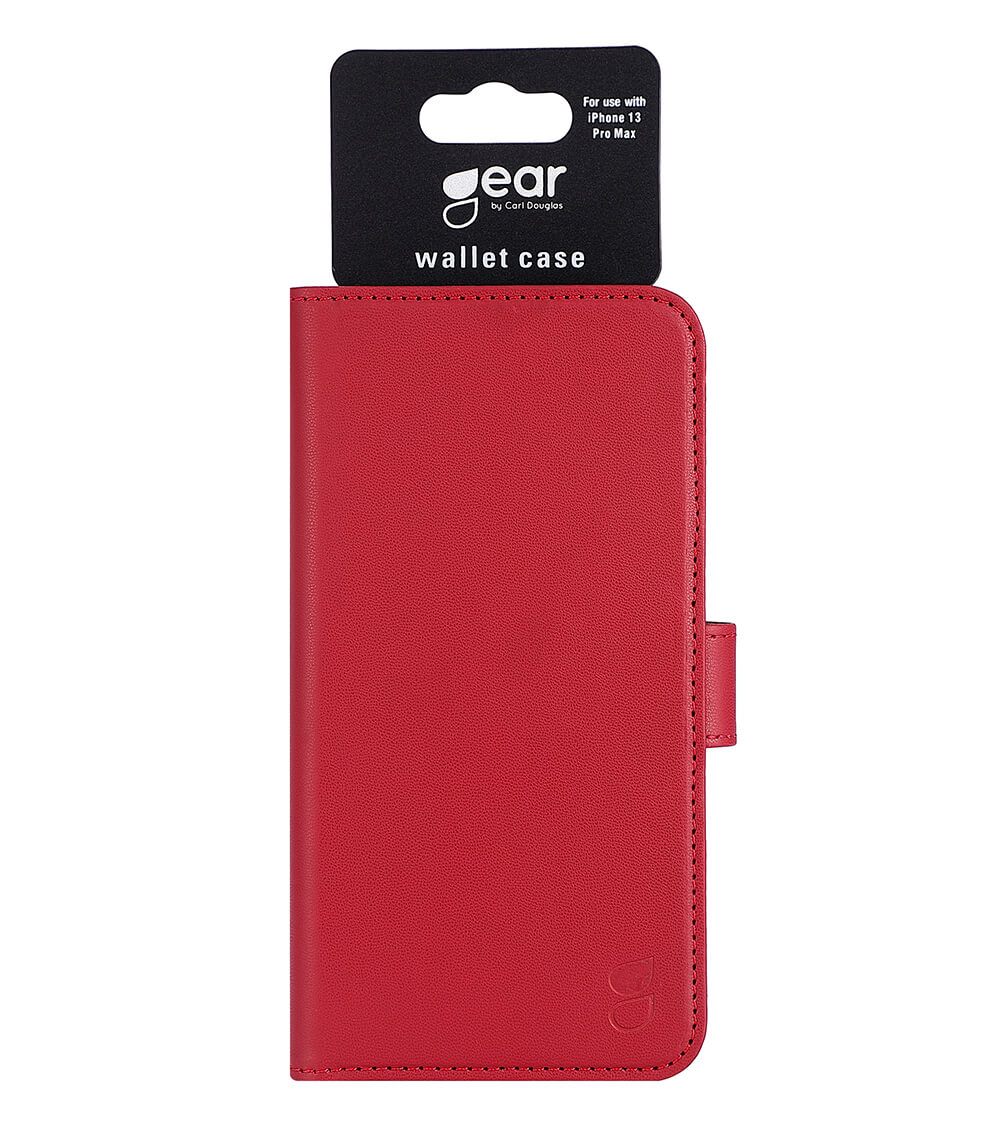 Gear GEAR iPhone 13 Pro Max Fodral Läder Röd