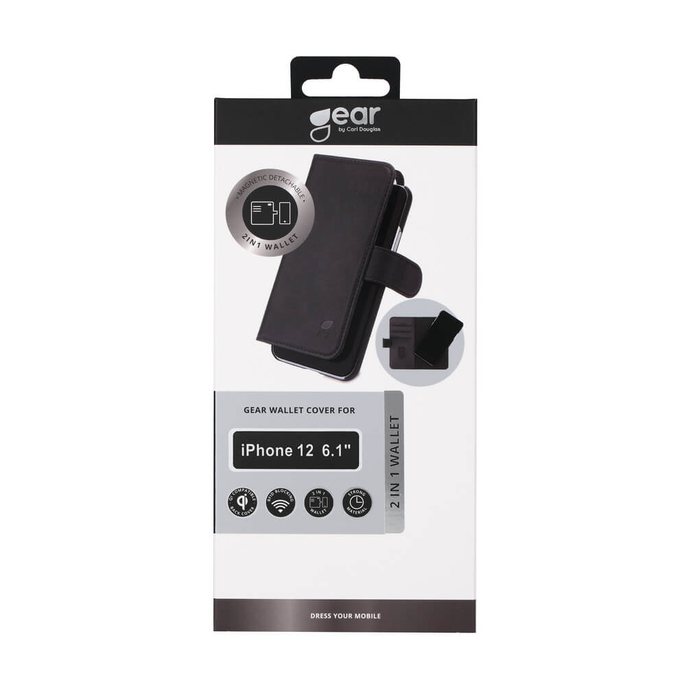 Gear GEAR iPhone 12 / 12 Pro 2in1 Magnet Fodral / Skal Svart
