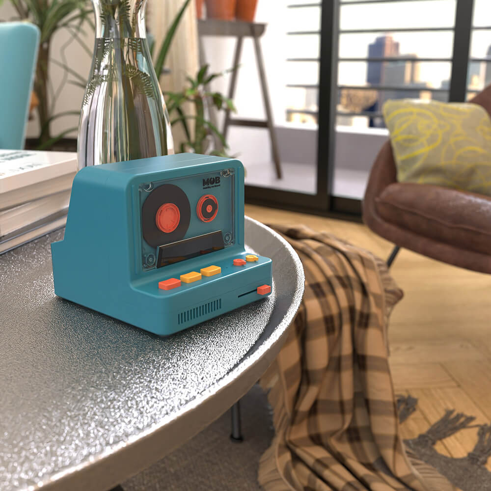 Mobility On Board MOB Högtalare Retro Kamera Blå