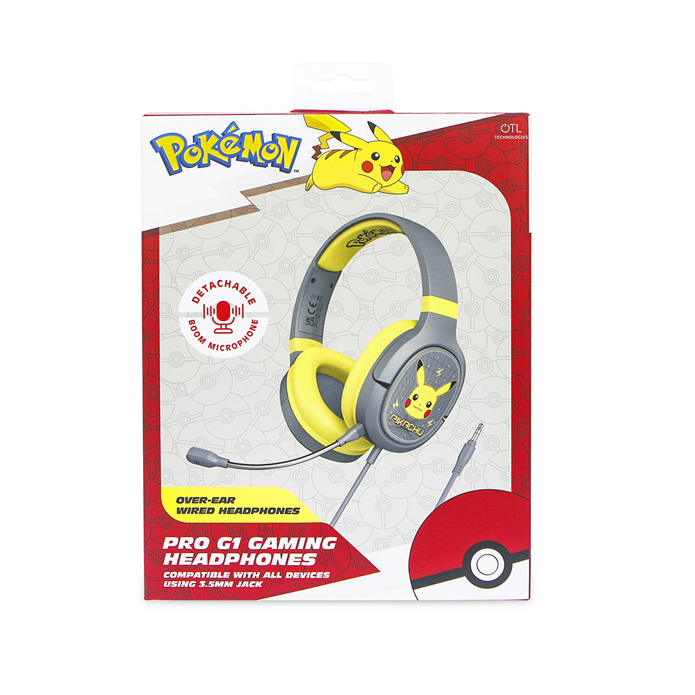 OTL Pokemon Pikachu Gaming-Headset Over Ear Bom-mikrofon