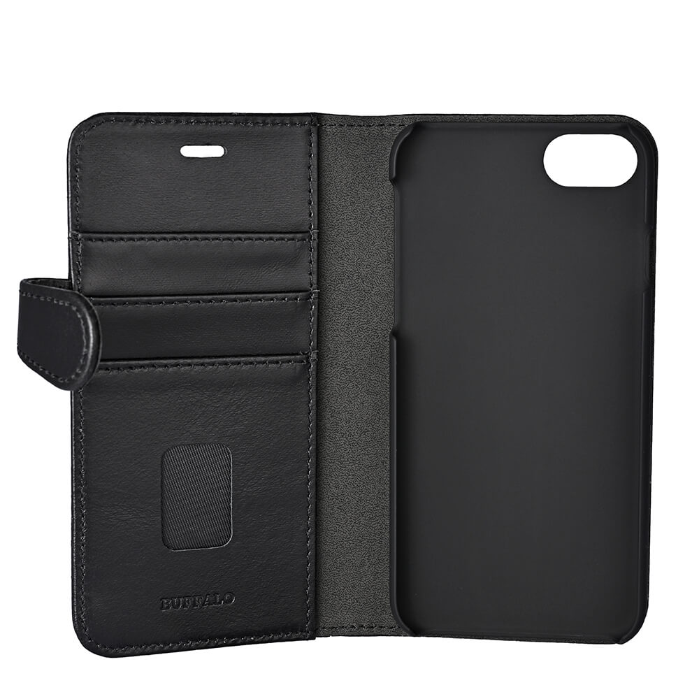 Buffalo Buffalo iPhone 6/7/8/SE Fodral 2in1 Äkta Läder Svart