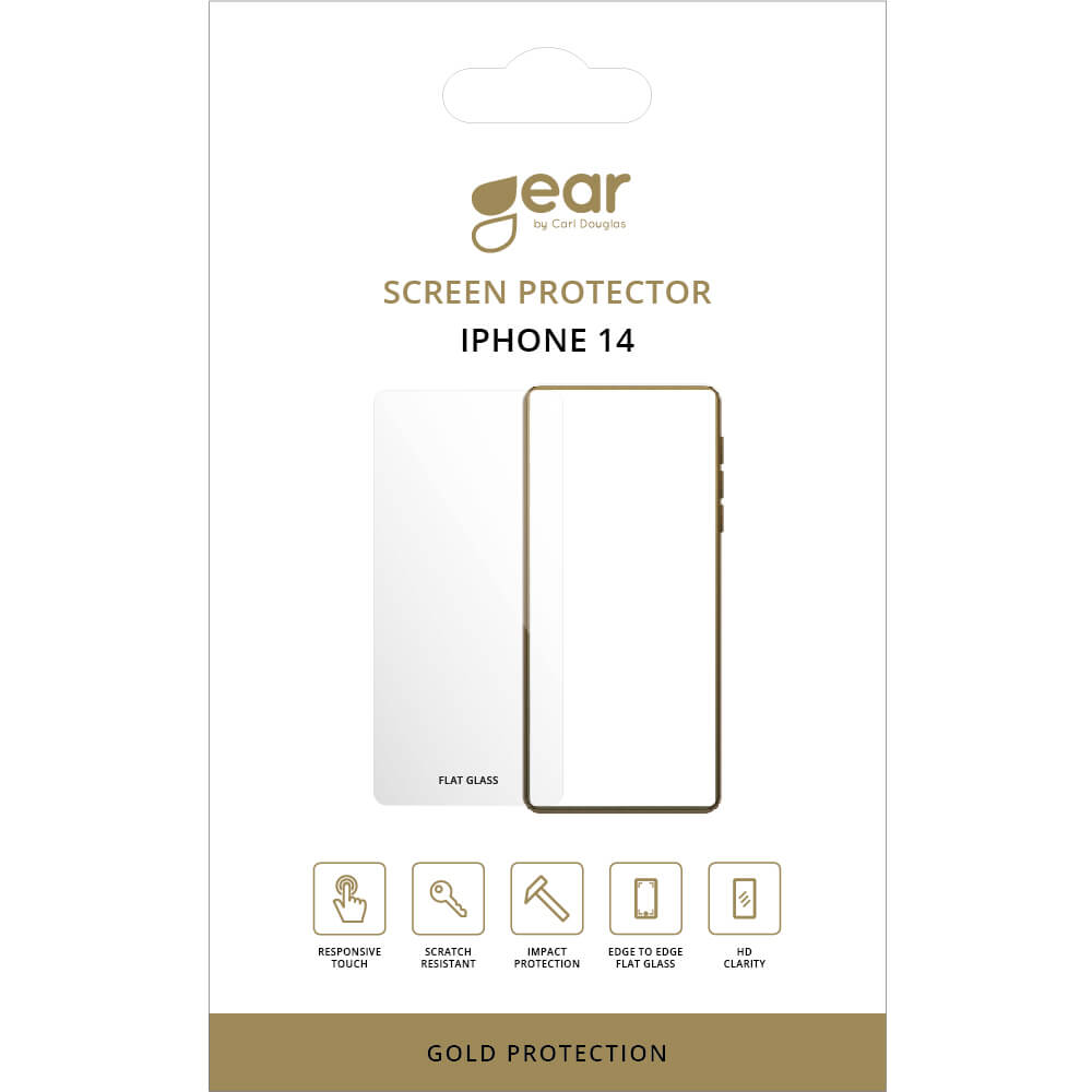Gear GEAR iPhone 14 Skärmskydd 2.5D Heltäckande Härdat Glas
