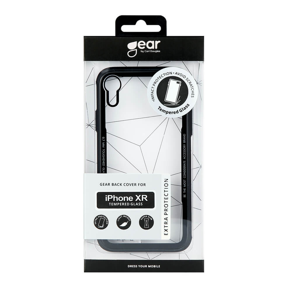 Gear GEAR iPhone XR Mobilskal Härdat Glas Svart