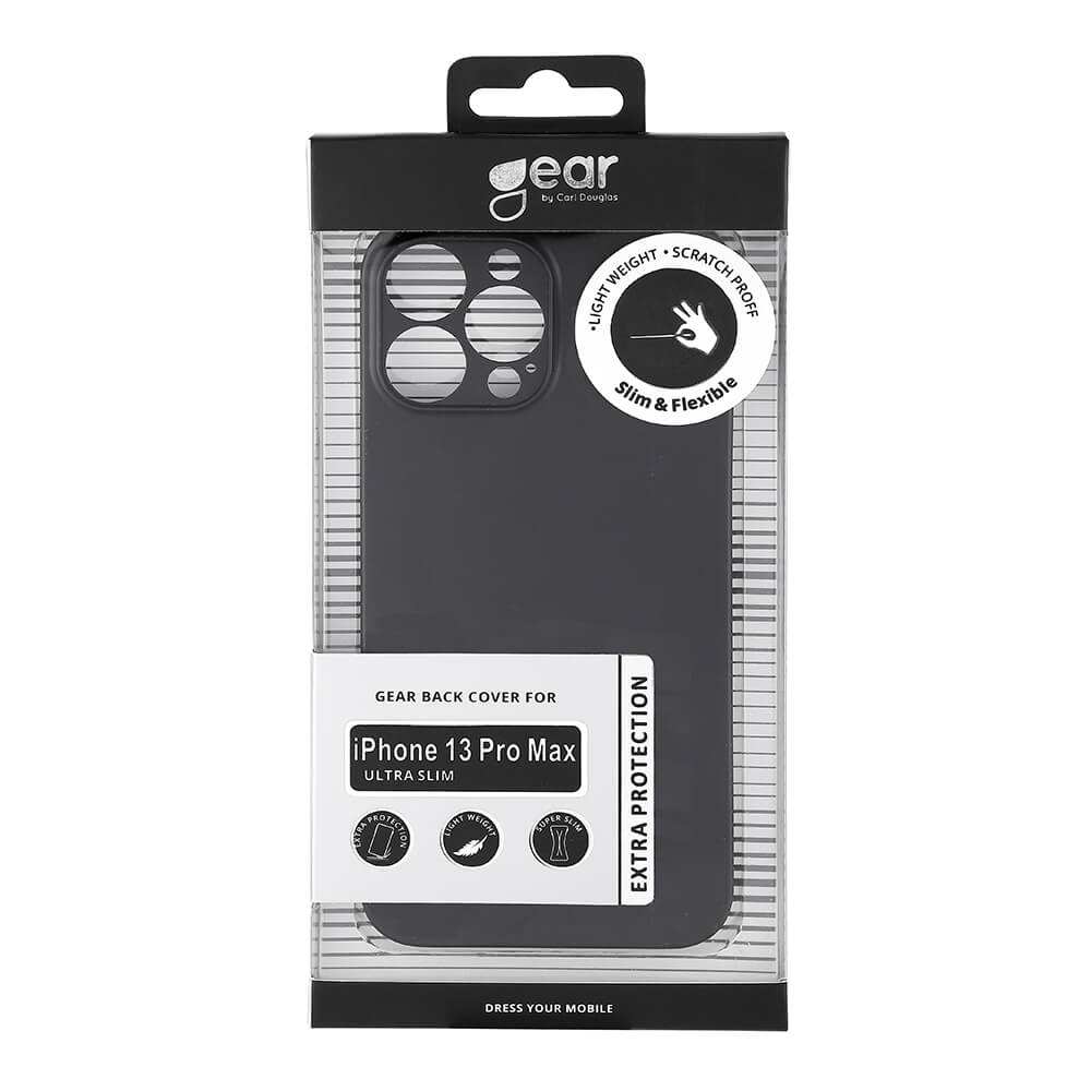 Gear GEAR iPhone 13 Pro Max Skal Ultraslim Solid Svart