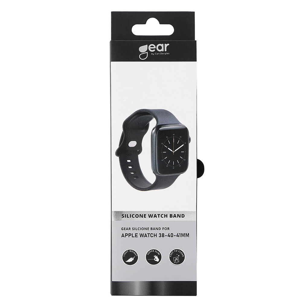 Gear GEAR Klockarmband Silikon Apple Watch 38/40/41/42 mm Svart