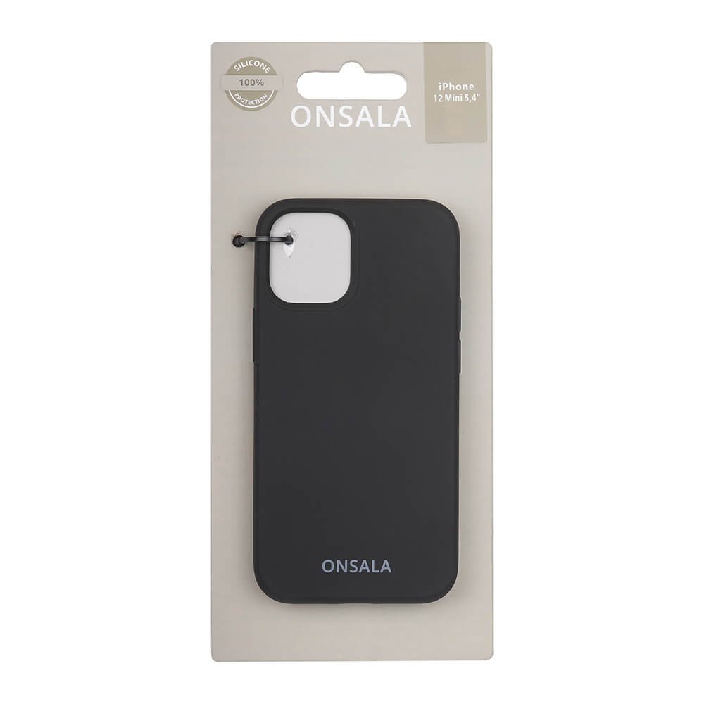 Onsala ONSALA iPhone 12 Mini Mobilskal Silikon Svart