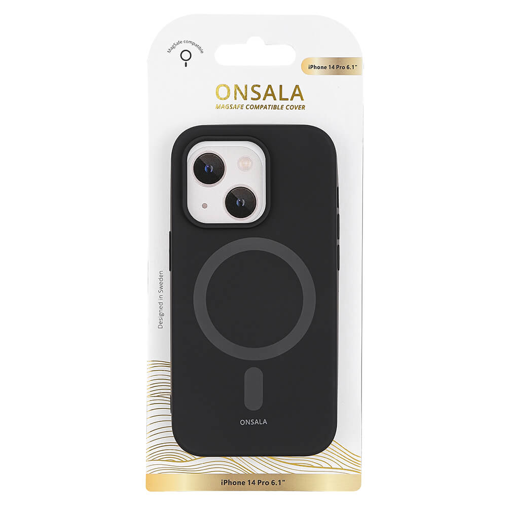 Onsala ONSALA iPhone 14 Pro Mobilskal Silikon MagSeries Svart