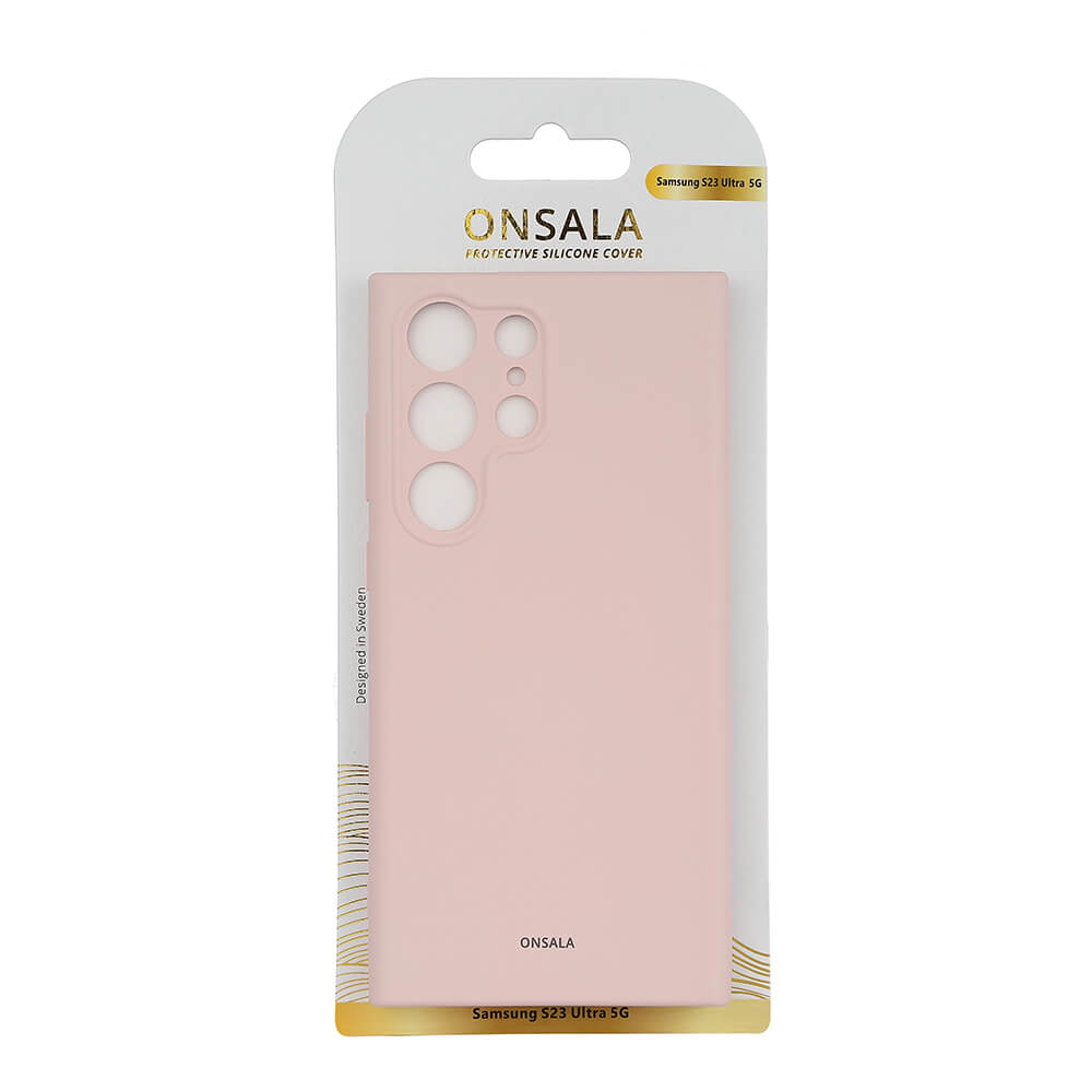 Onsala ONSALA Samsung Galaxy S23 Ultra Mobilskal Silikon Chalk Pink