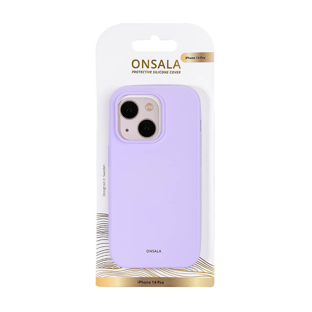 Onsala ONSALA iPhone 14 Pro Mobilskal Silikon Lila