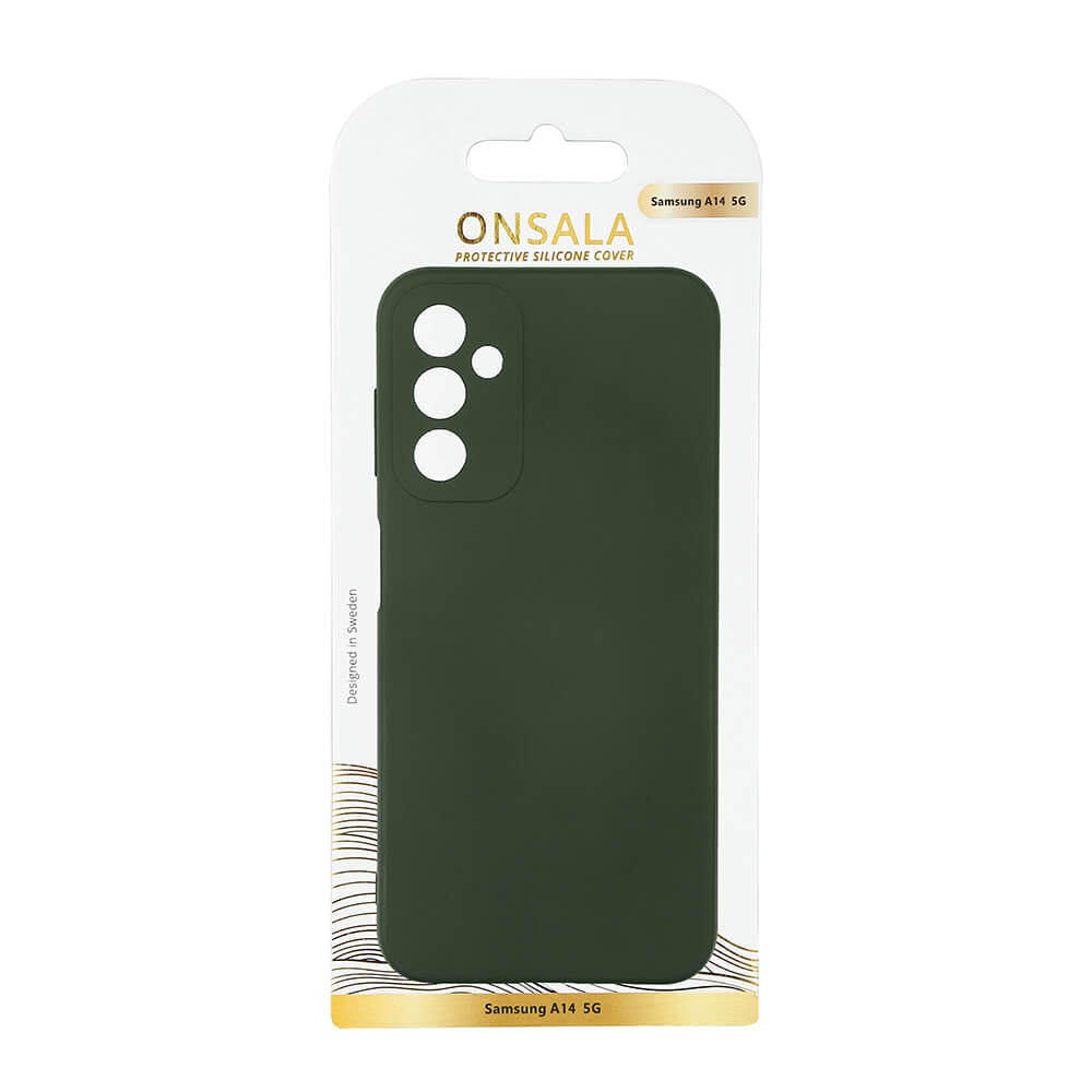 Onsala ONSALA Galaxy A14 4G/5G Mobilskal Silikon Dark Green