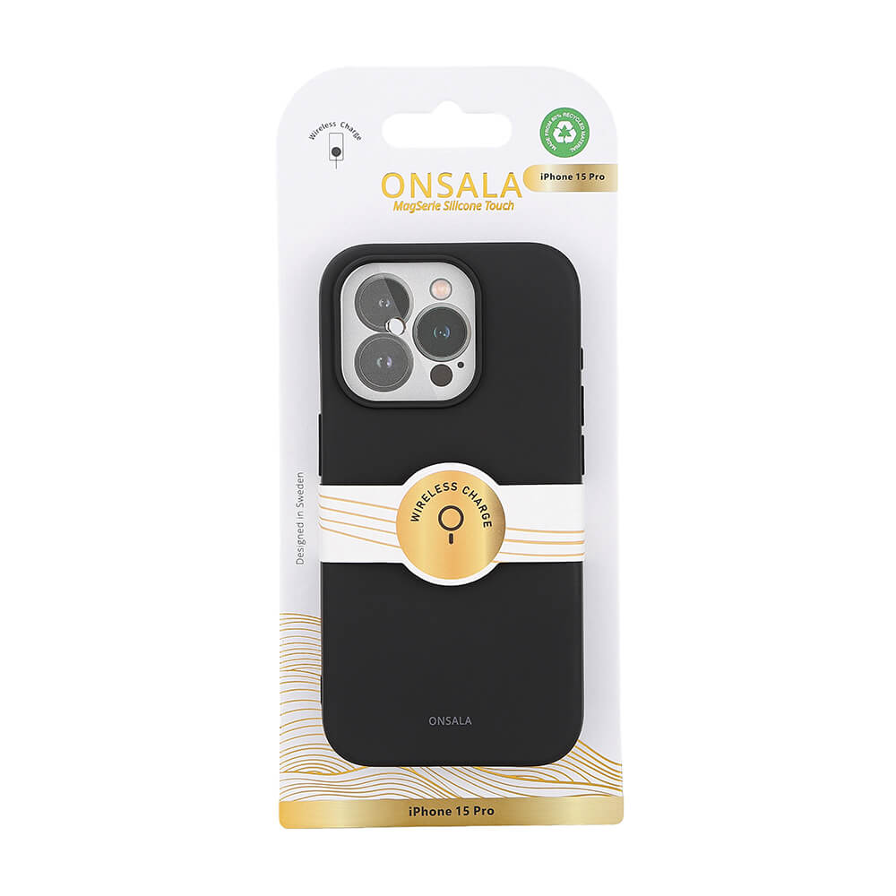 Onsala ONSALA iPhone 15 Pro MagSafe Skal Med Silikonyta Svart