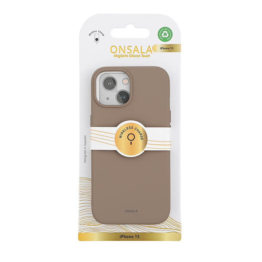 Onsala ONSALA iPhone 15 MagSafe Skal Med Silikonyta Summer Sand