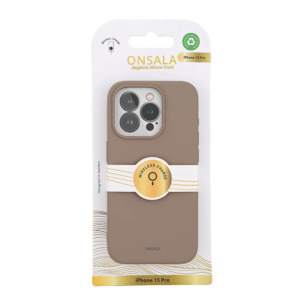 Onsala ONSALA iPhone 15 Pro MagSafe Skal Med Silikonyta Summer Sand