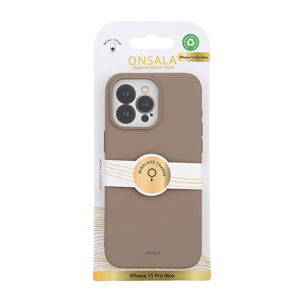Onsala ONSALA iPhone 15 Pro Max MagSafe Skal Med Silikonyta Summer Sand