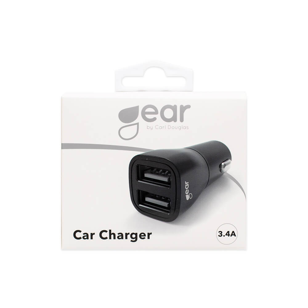 Gear GEAR Billaddare 2xUSB-A 3.4A Svart