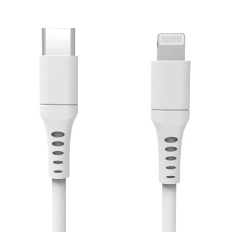 Gear GEAR Laddkabel MFi USB-C till Lightning 3m Vit
