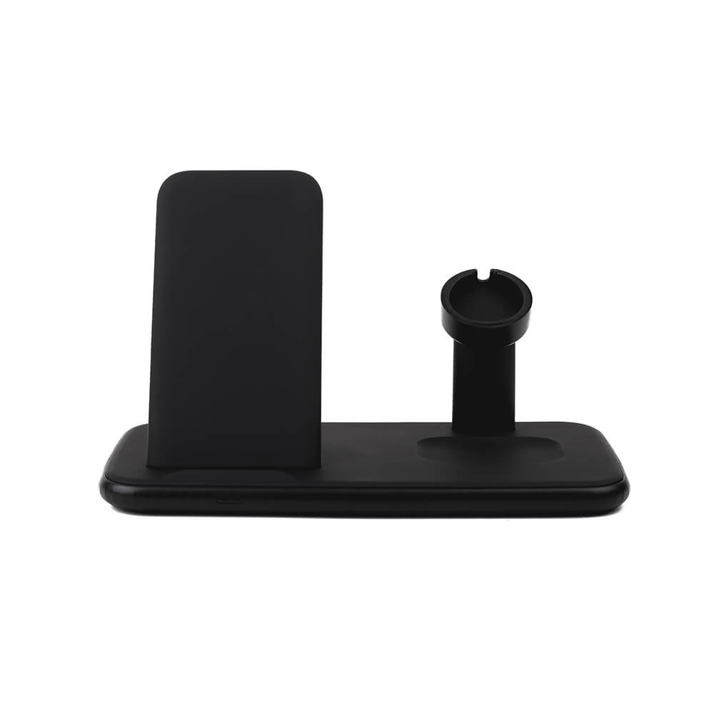 Gear GEAR 20W Trådlös Tripple Qi Laddare USB-C Mobil/Watch/Airpods Svart