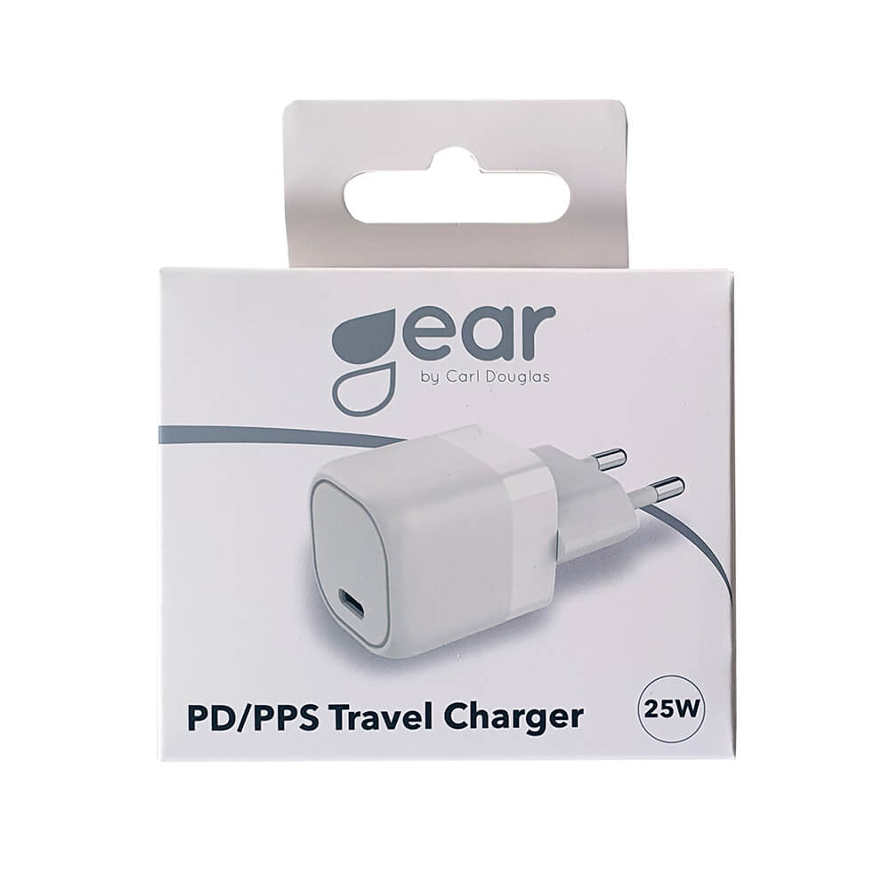 Gear GEAR 25W Väggladdare PD PPS USB-C Vit