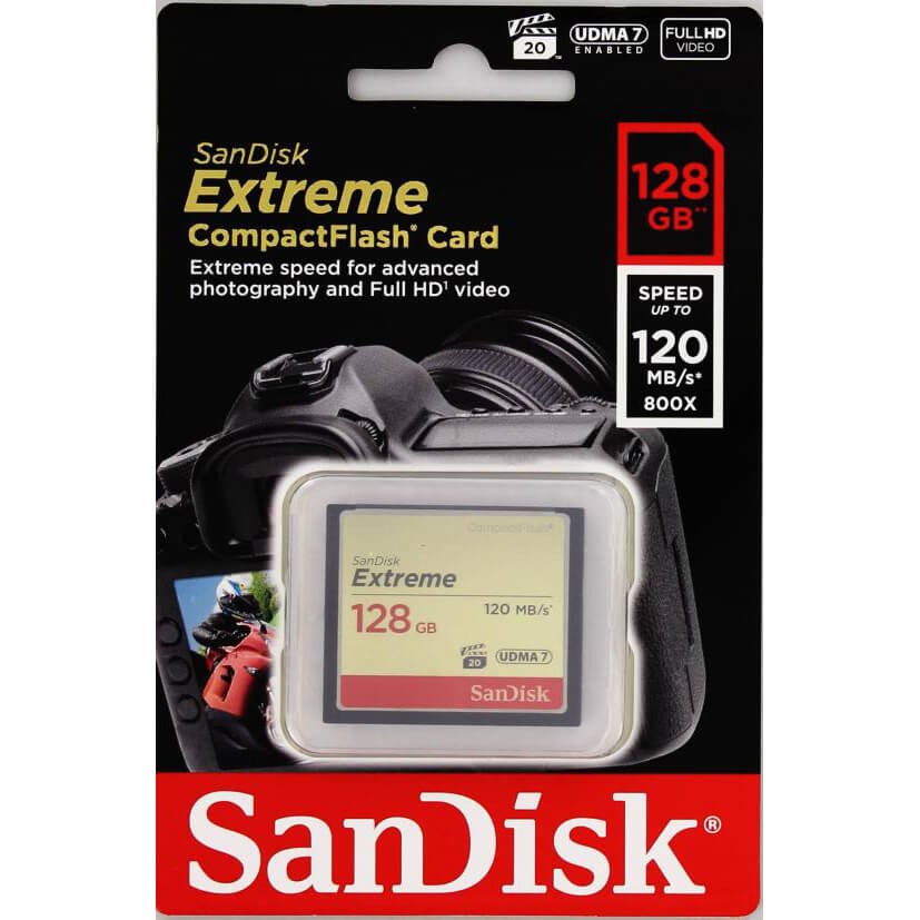 SanDisk SanDisk CF Extreme 128GB 120MB/s Minneskort