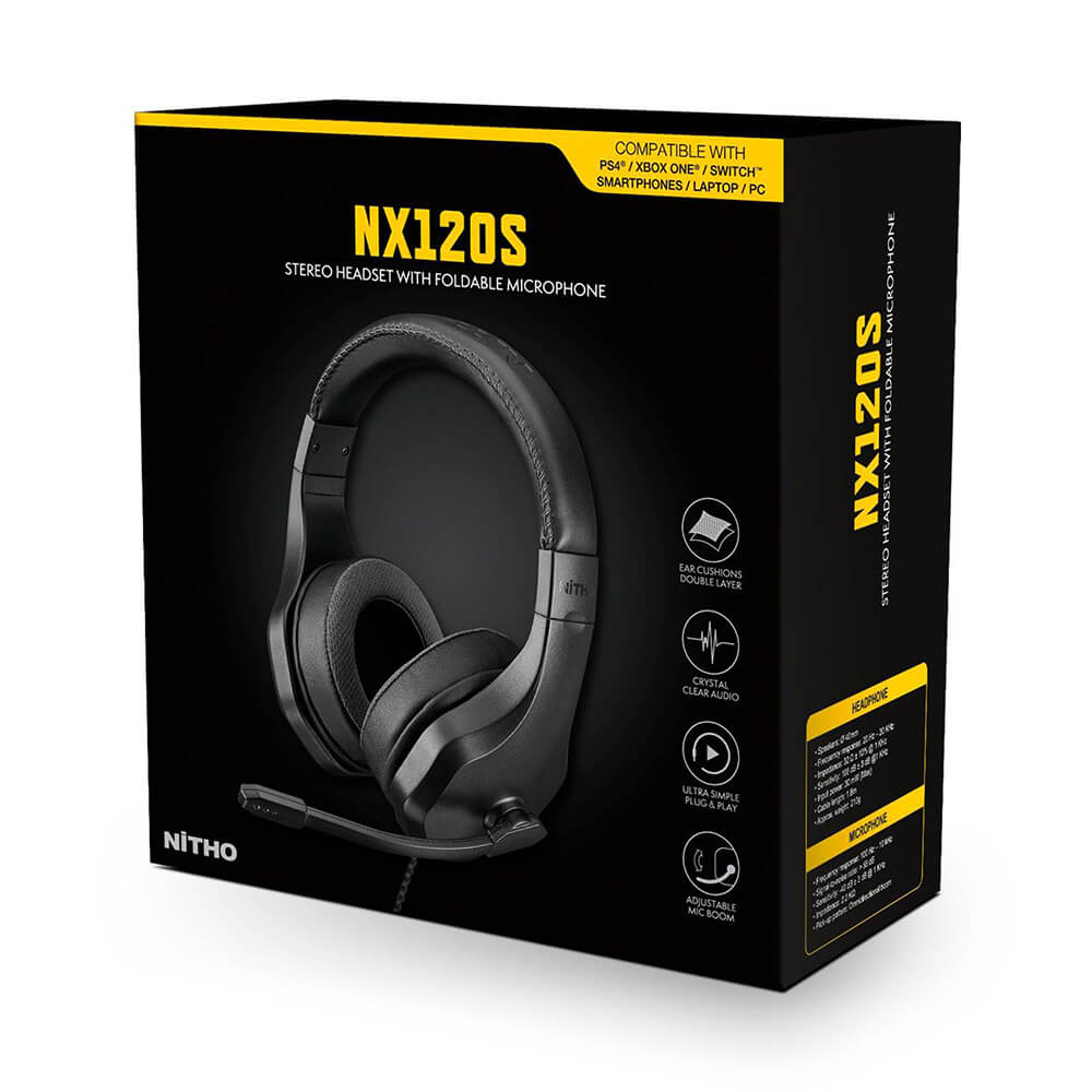 NITHO NITHO Headset Gaming NS120S Svart